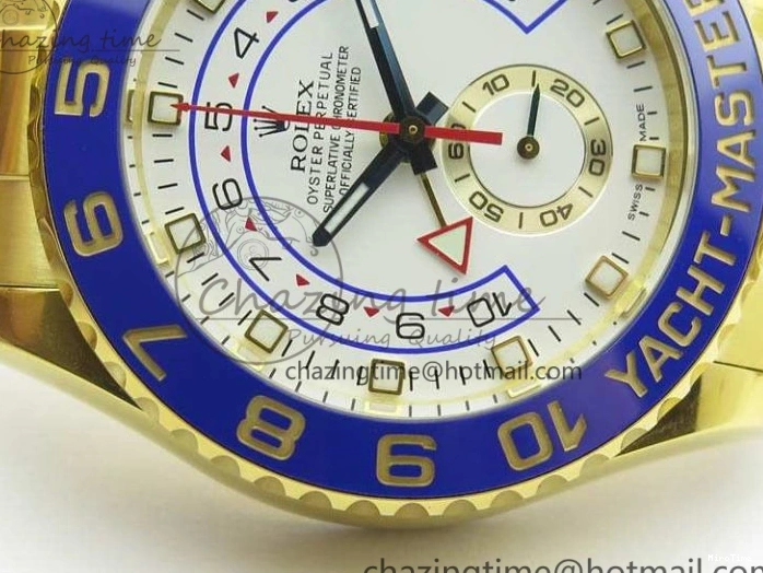 MiroTime 0303 YachtMaster II 116688 YG JF 1:1 Best Edition White Dial Blue Ceramic Bezel On YG Bracelet A Cozy 3577